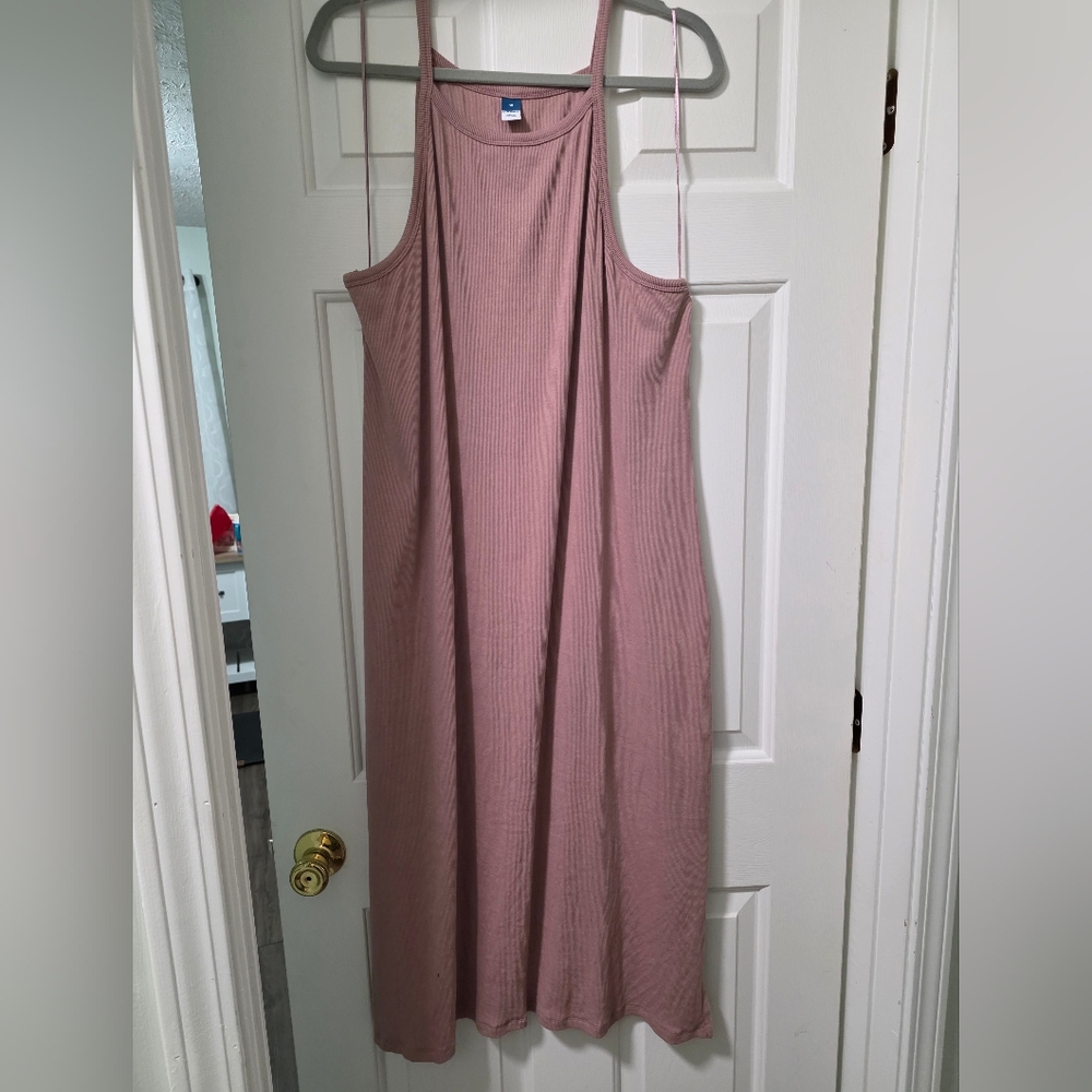 Old Navy Mauve Ribbed Bodycon Dress
